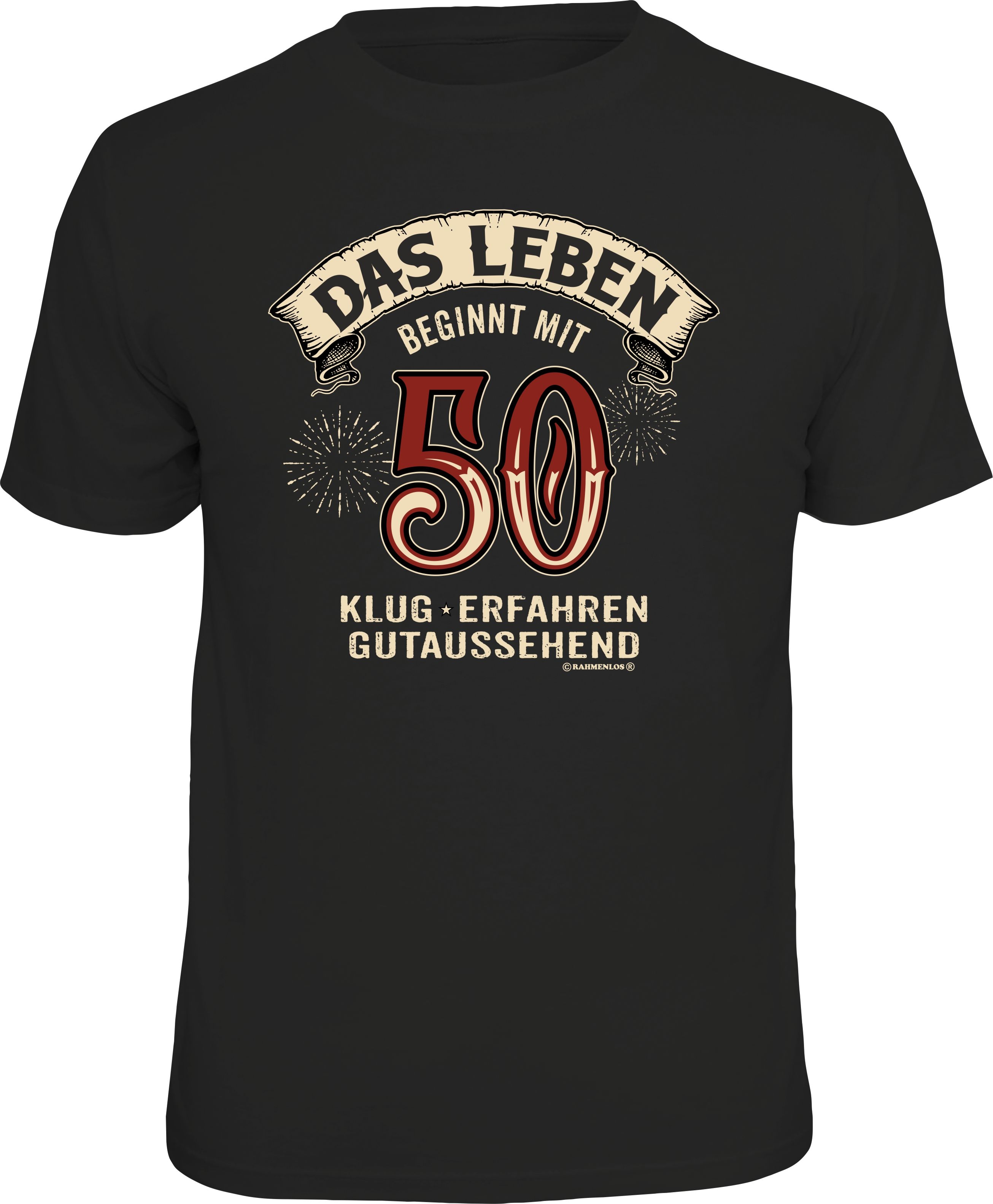 Fun T-Shirt - Geburtstag - Das Leben beginnt mit 50