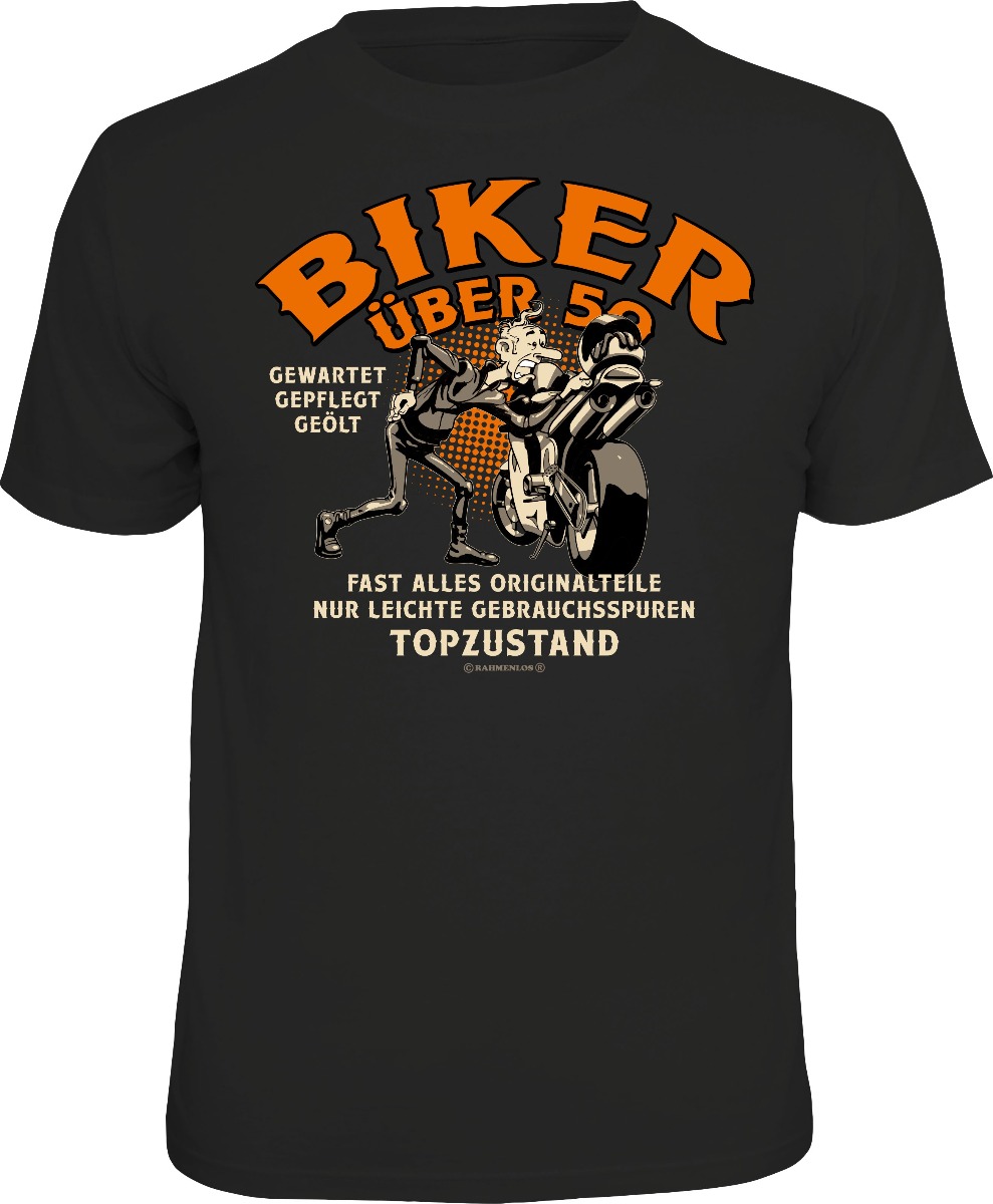 Fun T-Shirt - Biker - Biker über 50 in Top Zustand