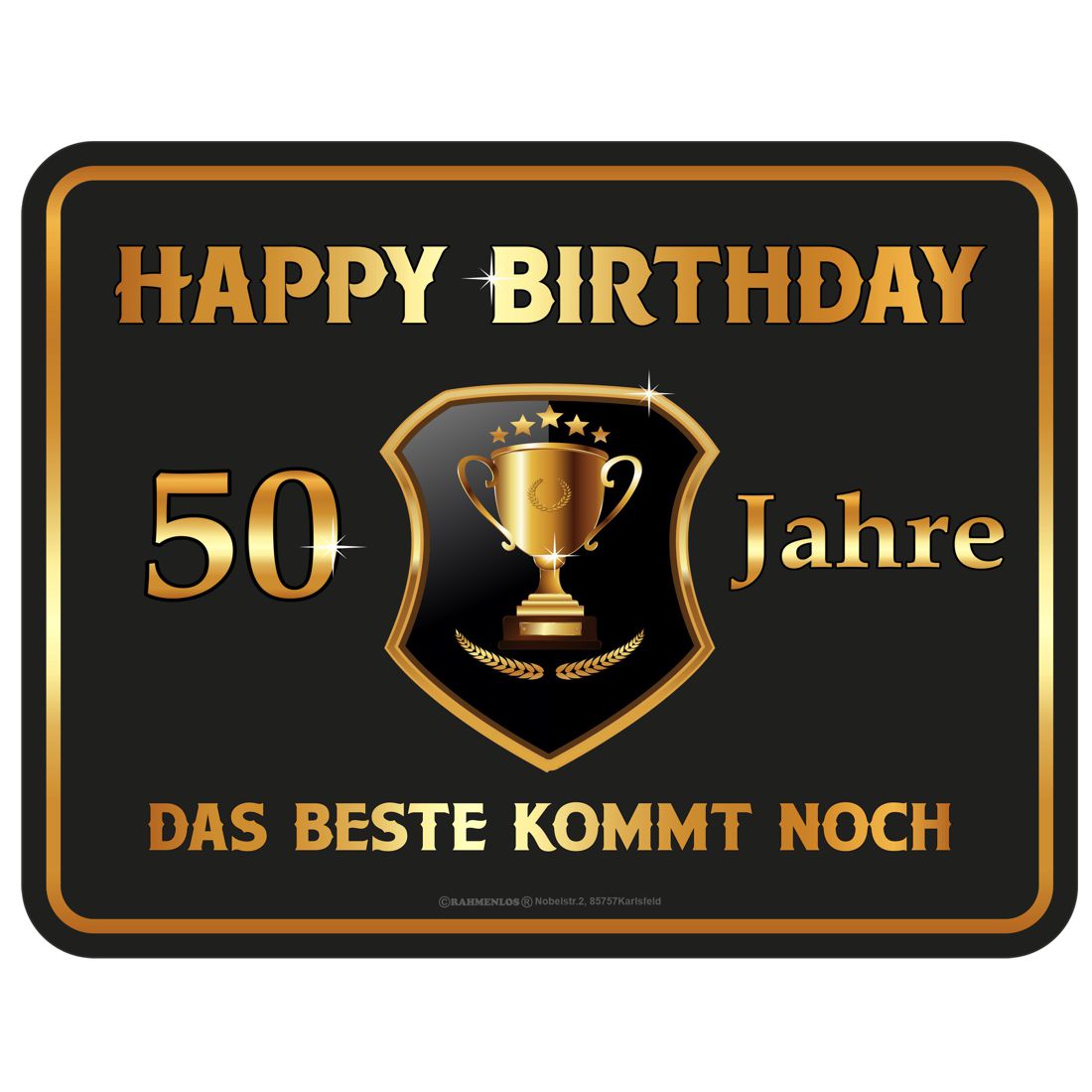 Blechschild - Happy Birthday - 50 Jahre